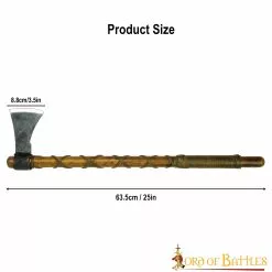 Hacha De Guerrero Vikingo Con Cabeza De Acero Al Carbono Forjada A Mano -Armadura Ventas 03