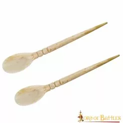 Cuchara Romana Artesanal De Hueso Juego De 2 Piezas Hueso Auténtico