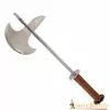 Hacha De Batalla Medieval Con Mango De Cuero -Armadura Ventas 1 123