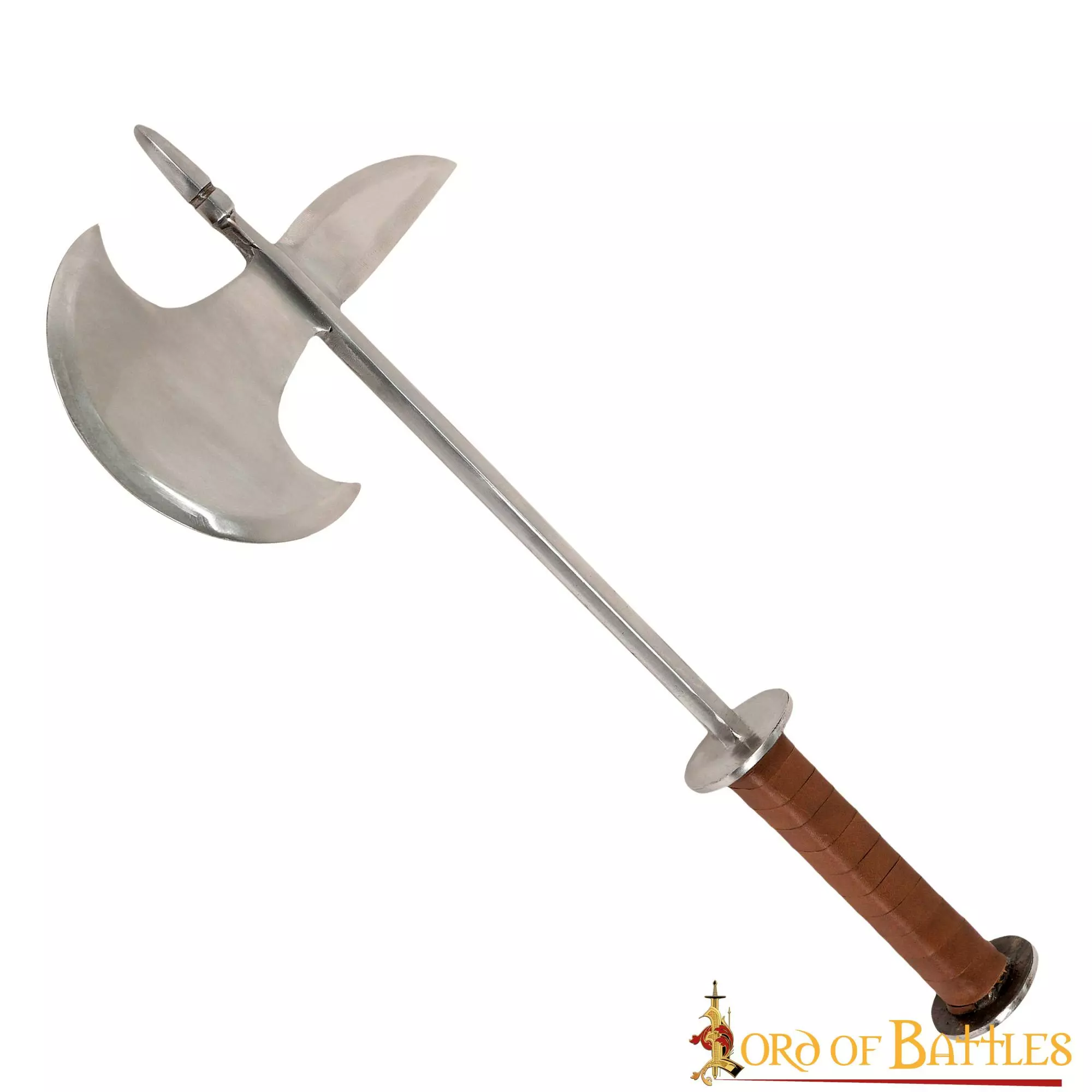 Hacha De Batalla Medieval Con Mango De Cuero 3 Hacha De Batalla Medieval Con Mango De Cuero