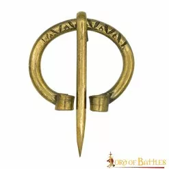 Broche Medieval Vikingo De Latón Puro Peroné Para Capa