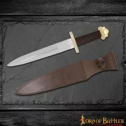Daga Vikinga Con Penacho Trilobulado De Latón Macizo Puro -Armadura Ventas 1 14 1