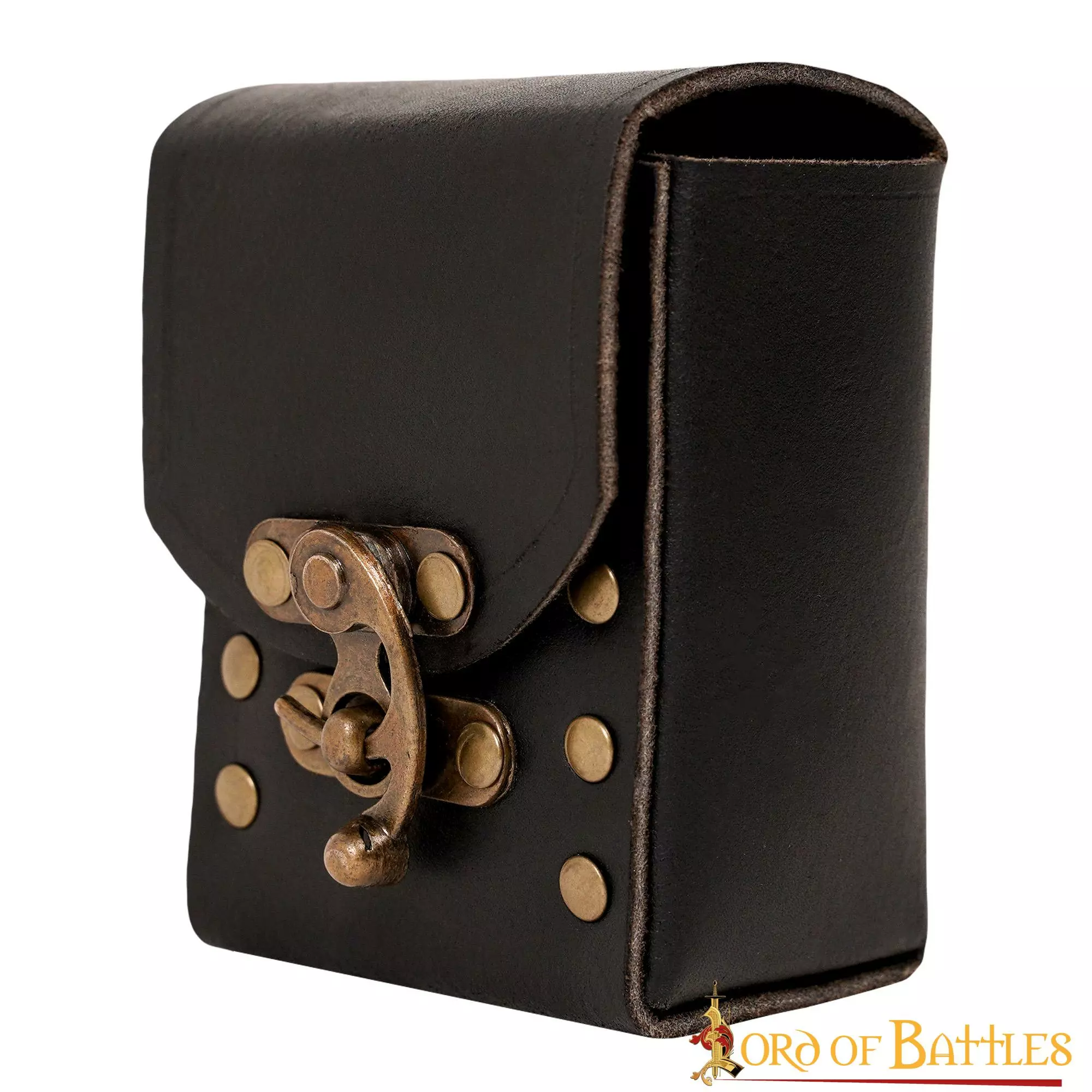 Riñonera Medieval De Cuero Con Detalles De Latón Envejecido 3 Riñonera Medieval De Cuero Con Detalles De Latón Envejecido