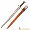 Espada Vikinga Del Siglo X Con Hoja De Acero Envejecido Y Vaina De Cuero -Armadura Ventas 1 156