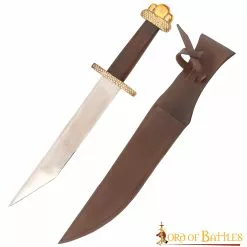 Daga Vikinga Seax Con Vaina De Cuero
