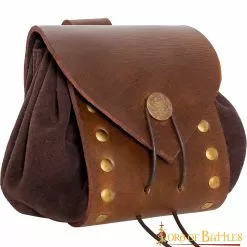 Bolsa Medieval Para Cinturón Out On An Odyssey Con Detalles De Latón Envejecido