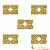 Latón Macizo Puro Quatrefoil Montaje En Piel Funcional Juego De 5 -Armadura Ventas 1 184