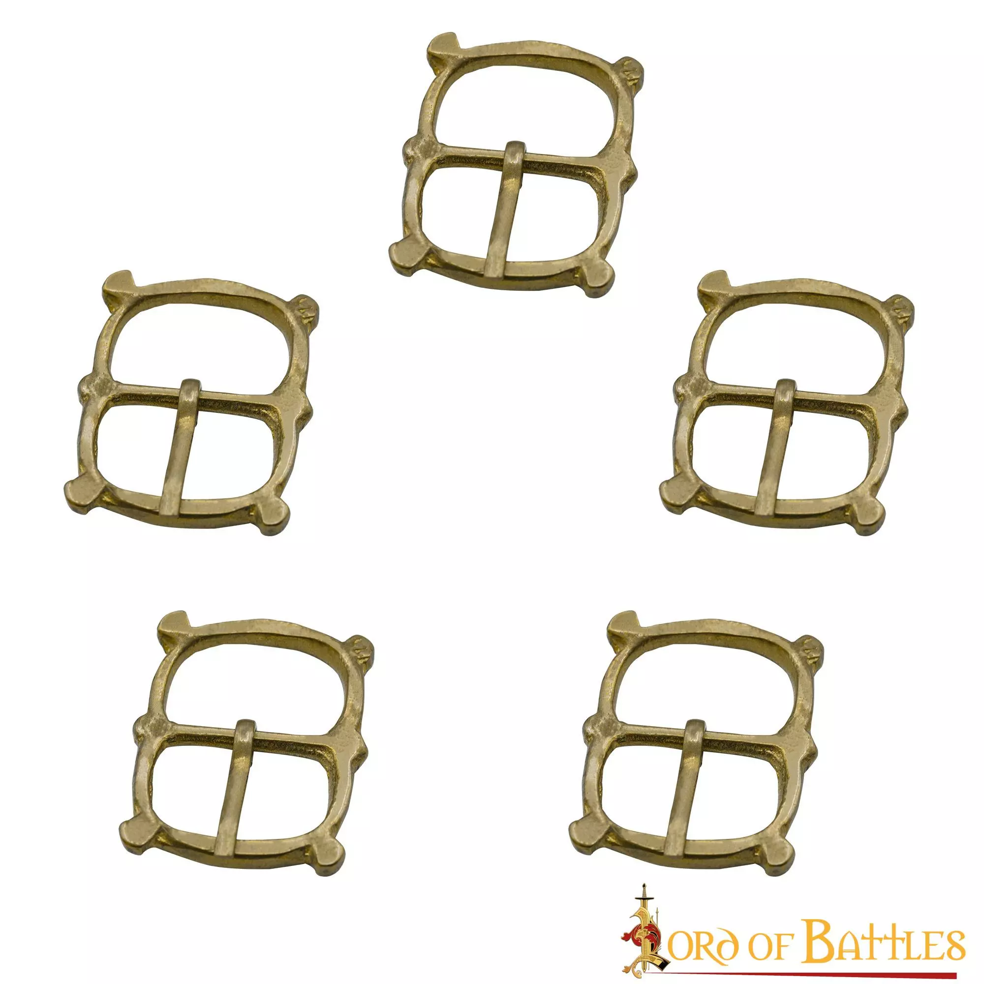 Juego De 5 Hebillas Lisas De Latón Macizo Puro 4 Juego De 5 Hebillas Lisas De Latón Macizo Puro - Imagen 2