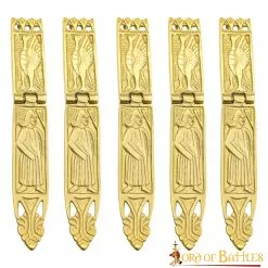 Juego De 5 Ornamentos Romanos De Latón Puro Macizo Para Cinturón