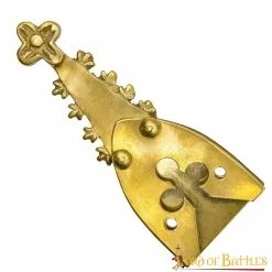 Renacimiento Puro Latón Macizo Cinturón Final Chape Accesorio Funcional