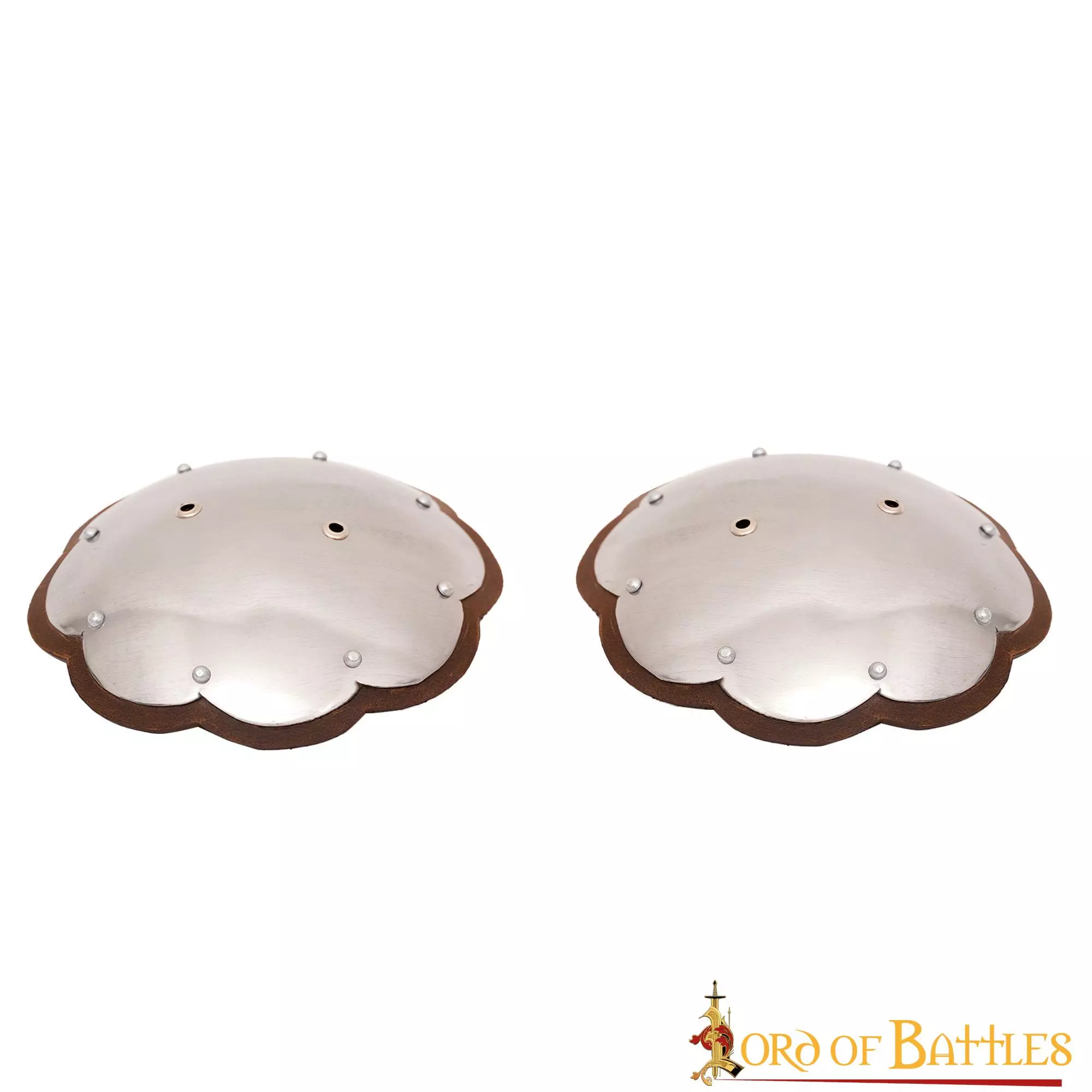 Redondel Ligero Del Siglo XIV Spaulders Con Bordes Cortados En Cuero Calibre 16 4 Redondel Ligero Del Siglo XIV Spaulders Con Bordes Cortados En Cuero Calibre 16 - Imagen 2