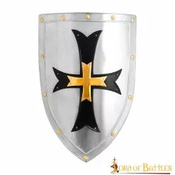 Escudo De Acero De Caballero Cruzado De Fantasía Para Decoración Y Recreaciones