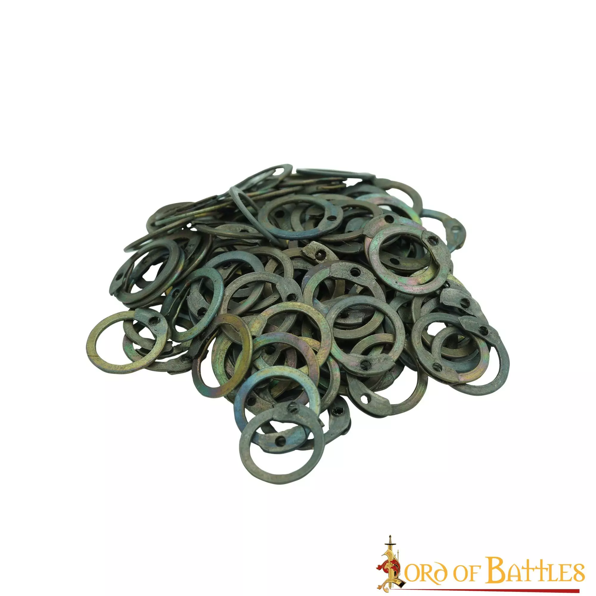 Anillos Planos De Titanio Sueltos Con Remaches De Cúpula DIY Chainmail Armor 4 Anillos Planos De Titanio Sueltos Con Remaches De Cúpula DIY Chainmail Armor - Imagen 2