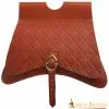 Bolso Medieval Artesanal De Cuero Auténtico Con Cruces De Malta En Relieve -Armadura Ventas 1 37