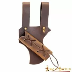 Rana Espada Medieval De Cuero Con Soporte Ajustable
