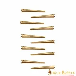 Juego De 10 Bengalas Medievales De Latón Macizo Con Tapa De Castillo