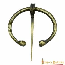 Intrincado Broche De Latón Antiguo Penannular Accesorio Funcional Para Ropa