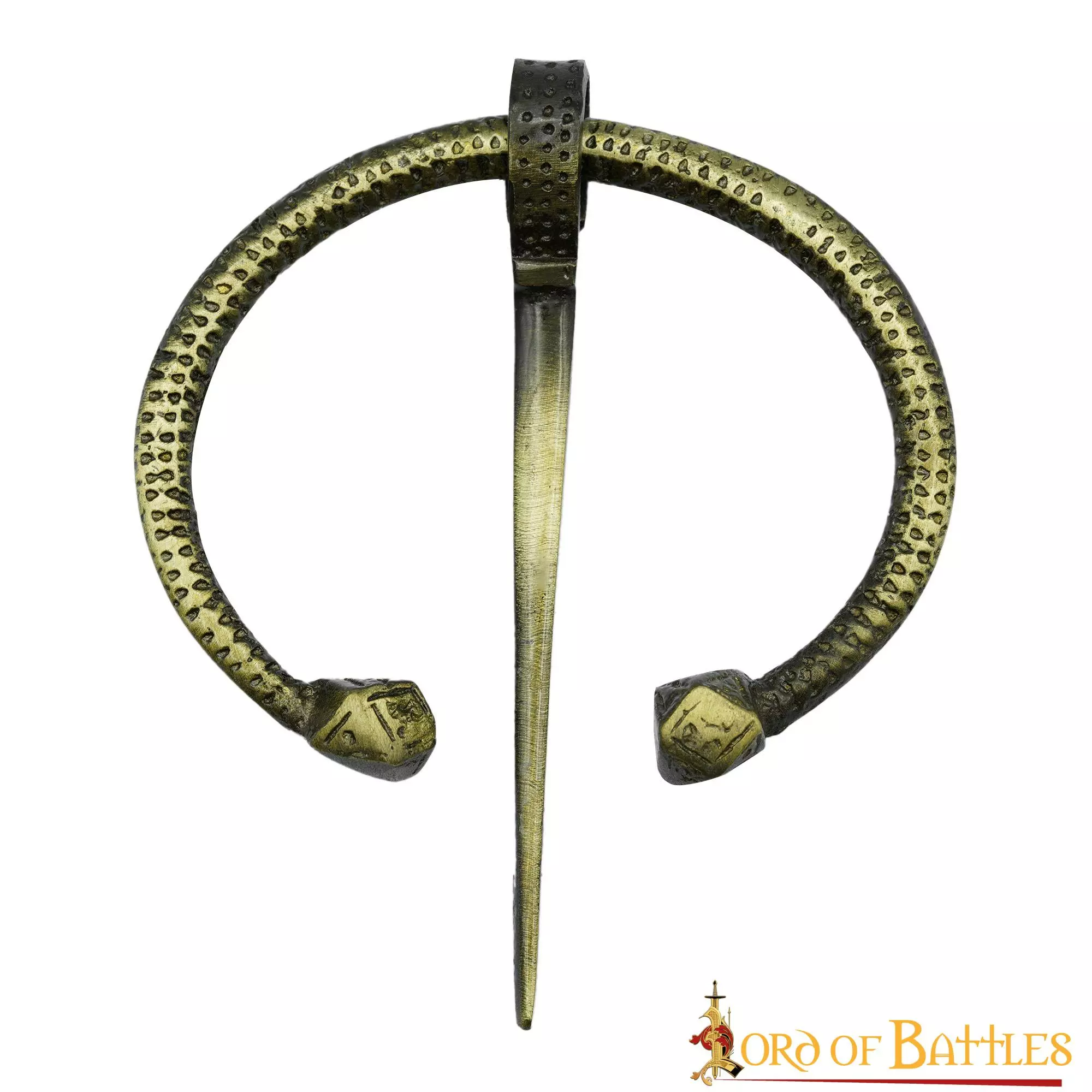 Intrincado Broche De Latón Antiguo Penannular Accesorio Funcional Para Ropa 3 Intrincado Broche De Latón Antiguo Penannular Accesorio Funcional Para Ropa