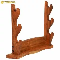 Soporte De Madera Para Espadas Mythrojan : Soporte De Tres Niveles
