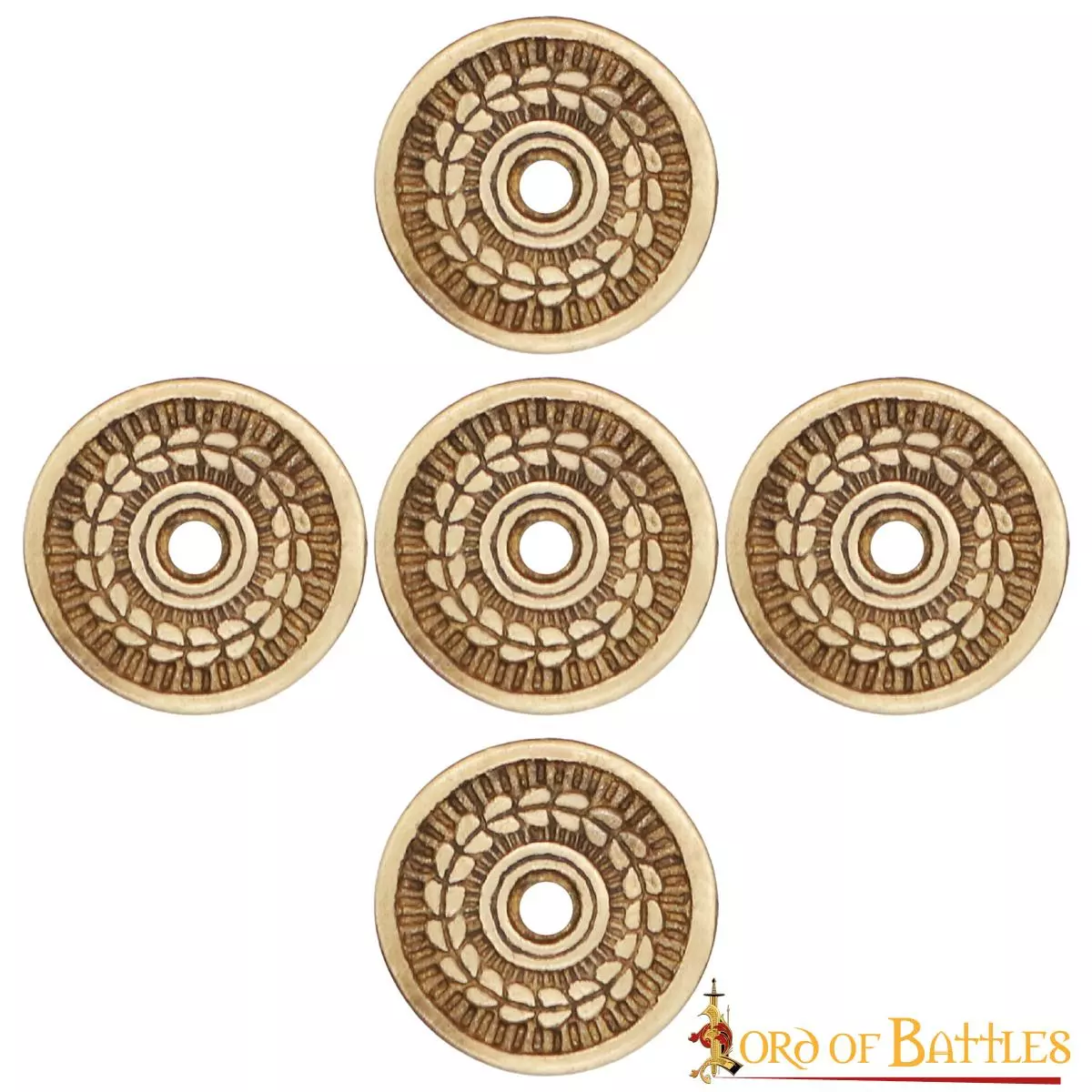 Coronas De Latón Macizo Puro Juego De 5 Adornos Accesorio Para Cuero Y Ropa 3 Coronas De Latón Macizo Puro Juego De 5 Adornos Accesorio Para Cuero Y Ropa