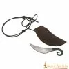 Cuchillo Forjado A Mano Viking Feasting Con Funda De Cuero Auténtico