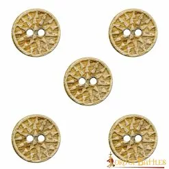Juego De 5 Botones Medievales De Cuerno De Búfalo Auténtico Hechos A Mano