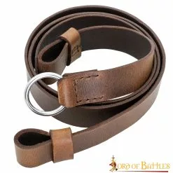 Cinturón De Cuero Con Anillo De Acero Brillante Cinturón Colgante De Cuero Auténtico Con Espada -Armadura Ventas 1 87 1
