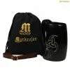 Mythrojan Viking Drinking Tankard Con Hebilla Medieval Correa De Cuero Y Mythrojan Bolsa -Armadura Ventas 1 DSC00112 1