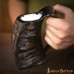 Taza De Cerveza Medieval Vikinga Hecha A Mano Con Cuerno De Búfalo Auténtico 13 Taza De Cerveza Medieval Vikinga Hecha A Mano Con Cuerno De Búfalo Auténtico -Armadura Ventas 10 11