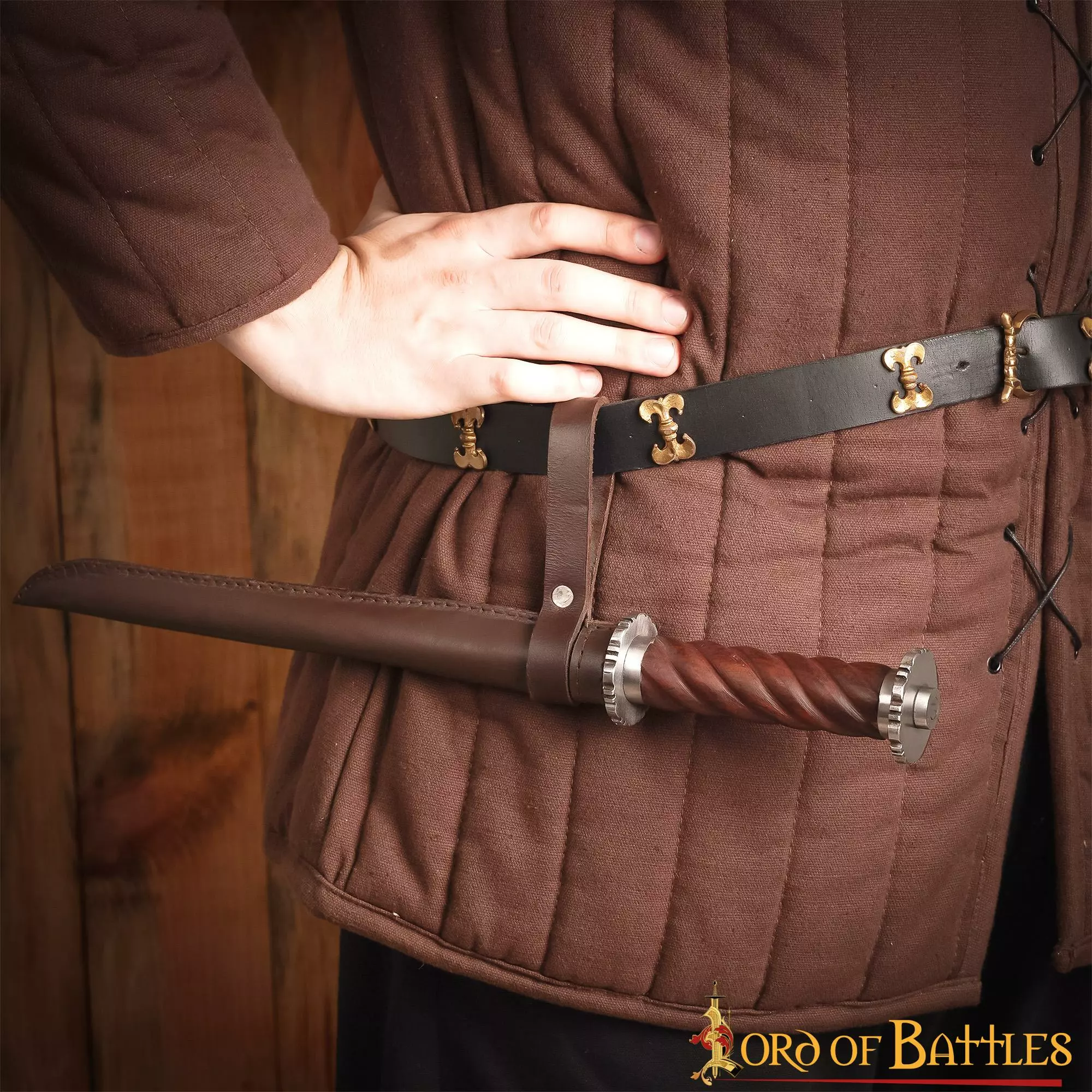 Daga Medieval Rondell Con Vaina De Cuero Auténtico 8 Daga Medieval Rondell Con Vaina De Cuero Auténtico - Imagen 6