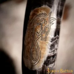 El Cuerno Para Beber Caballito De Mar Hecho A Mano Con Auténtico Cuerno De Buey -Armadura Ventas 10 9