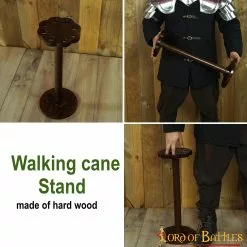 Soporte Para Bastón Accesorio Funcional De Madera Auténtica Hecho A Mano -Armadura Ventas 10301 pattern2 1