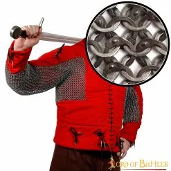 Vainas Medievales De Cota De Malla Que Alternan Anillas Planas Y Remaches En Cuña