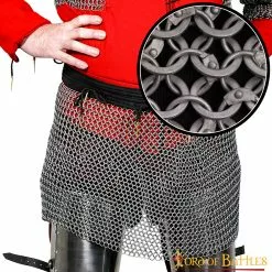 Faldón De Cota De Malla Alternancia De Anillas Redondas De Aluminio Cúpula Remachada