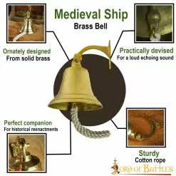 Campana De Barco Medieval Hecha A Mano De Latón Macizo Puro Accesorio Funcional 11 Campana De Barco Medieval Hecha A Mano De Latón Macizo Puro Accesorio Funcional -Armadura Ventas 12001 pattern 1
