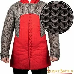 Anillas Planas De Cota De Malla Para Camisas Con Mangas Unidas, Remachadas Y Alternadas, DI 6 Mm, Natural