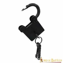 Tesorero Candado De Hierro Con Llavero De Cota De Malla Y Llaves Emparejadas