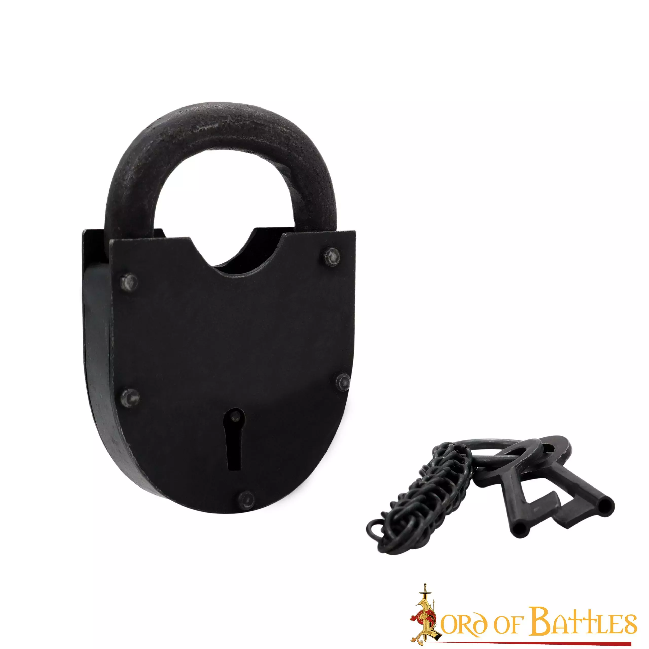 Candado Medieval De Hierro Forjado A Mano Con Dos Llaves Funcionales 4 Candado Medieval De Hierro Forjado A Mano Con Dos Llaves Funcionales - Imagen 2