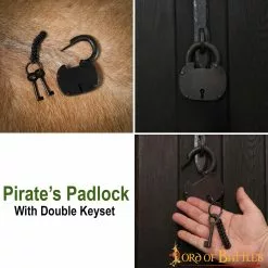El Candado Pirata De Hierro Forjado A Mano Con Dos Llaves Funcionales 12 El Candado Pirata De Hierro Forjado A Mano Con Dos Llaves Funcionales -Armadura Ventas 1357 pattern 2