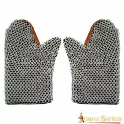 Guantes Medievales De Manopla Con Chapa De Cota De Malla A Tope