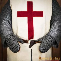 Manoplas Acolchadas Con Cota De Malla Acero Suave Anillo Plano Redondo Remachado (alt) -Armadura Ventas 1637N 4