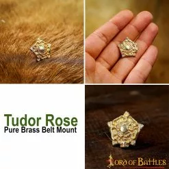 Juego De 5 Soportes De Cinturón De Latón Puro Tudor Rose 11 Juego De 5 Soportes De Cinturón De Latón Puro Tudor Rose -Armadura Ventas 17101 5pcs pattern 2 1