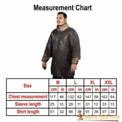 Cota De Malla Medieval De Media Manga Con Anillas Planas, Remachada Y Alternada, DI 6 Mm, Acero Dulce 10 Cota De Malla Medieval De Media Manga Con Anillas Planas, Remachada Y Alternada, DI 6 Mm, Acero Dulce -Armadura Ventas 174N 3