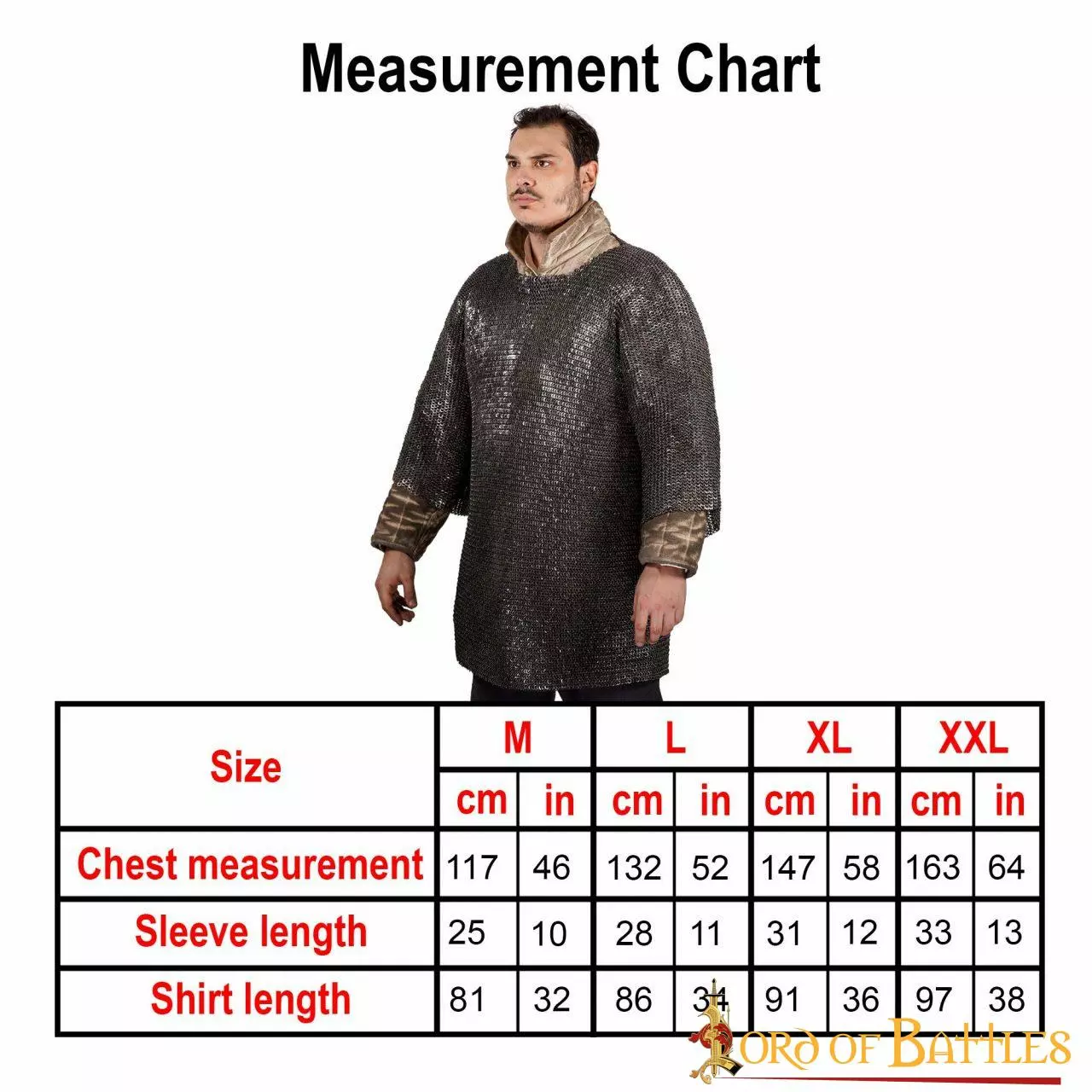 Cota De Malla Medieval De Media Manga Con Anillas Planas, Remachada Y Alternada, DI 6 Mm, Acero Dulce 5 Cota De Malla Medieval De Media Manga Con Anillas Planas, Remachada Y Alternada, DI 6 Mm, Acero Dulce - Imagen 3