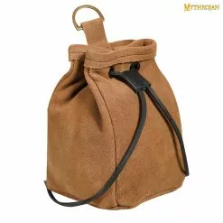 Riñonera Medieval Mythrojan, Ideal Para Representaciones LARP SCA Y Ferias Ren, Piel De Ante, 6.5"×4.5".