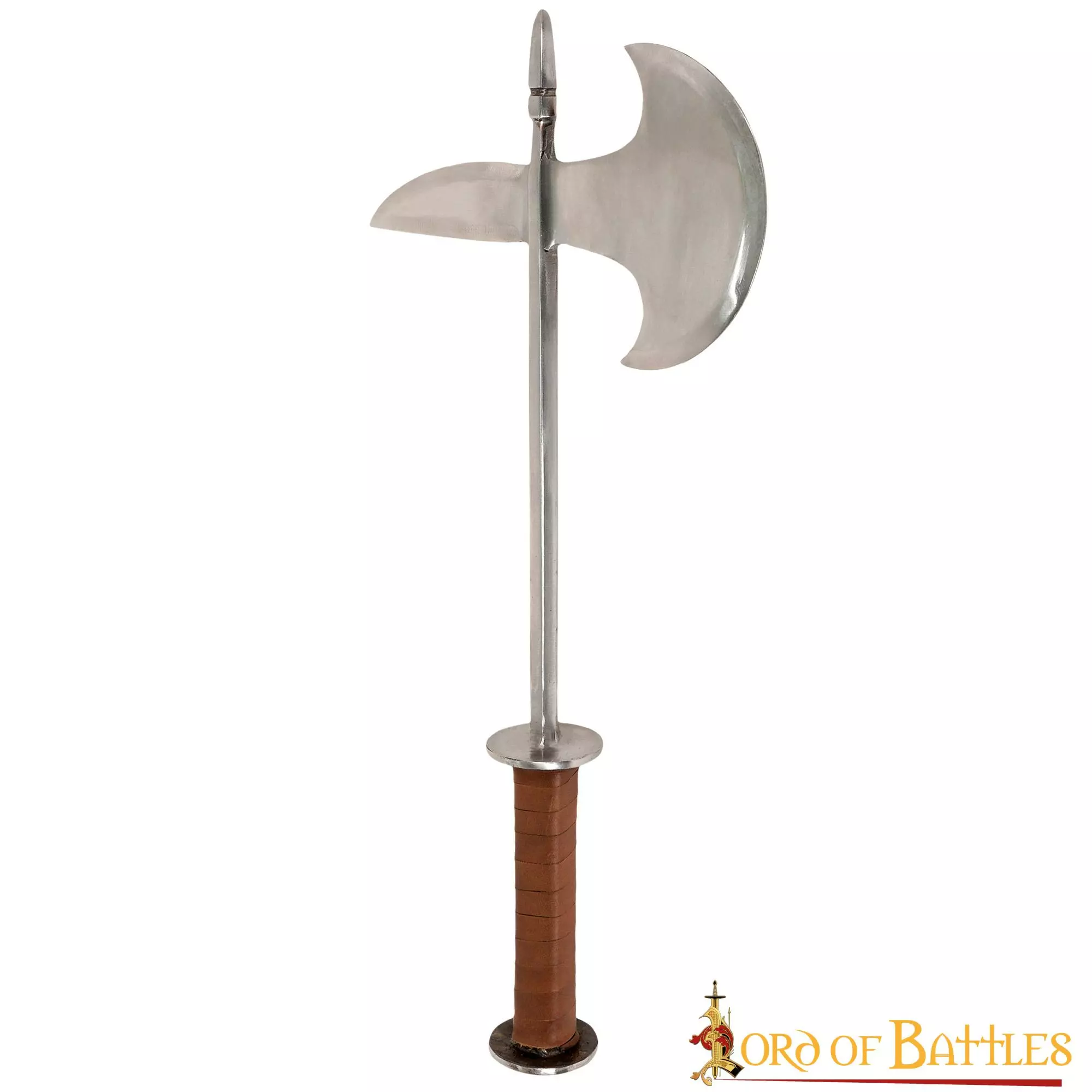 Hacha De Batalla Medieval Con Mango De Cuero 4 Hacha De Batalla Medieval Con Mango De Cuero - Imagen 2