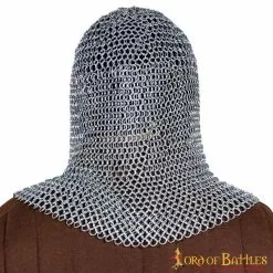Medieval Chainmail Capucha V Cara Coif Acero Butted Anillos Redondos 9 Medieval Chainmail Capucha V Cara Coif Acero Butted Anillos Redondos -Armadura Ventas 2 114