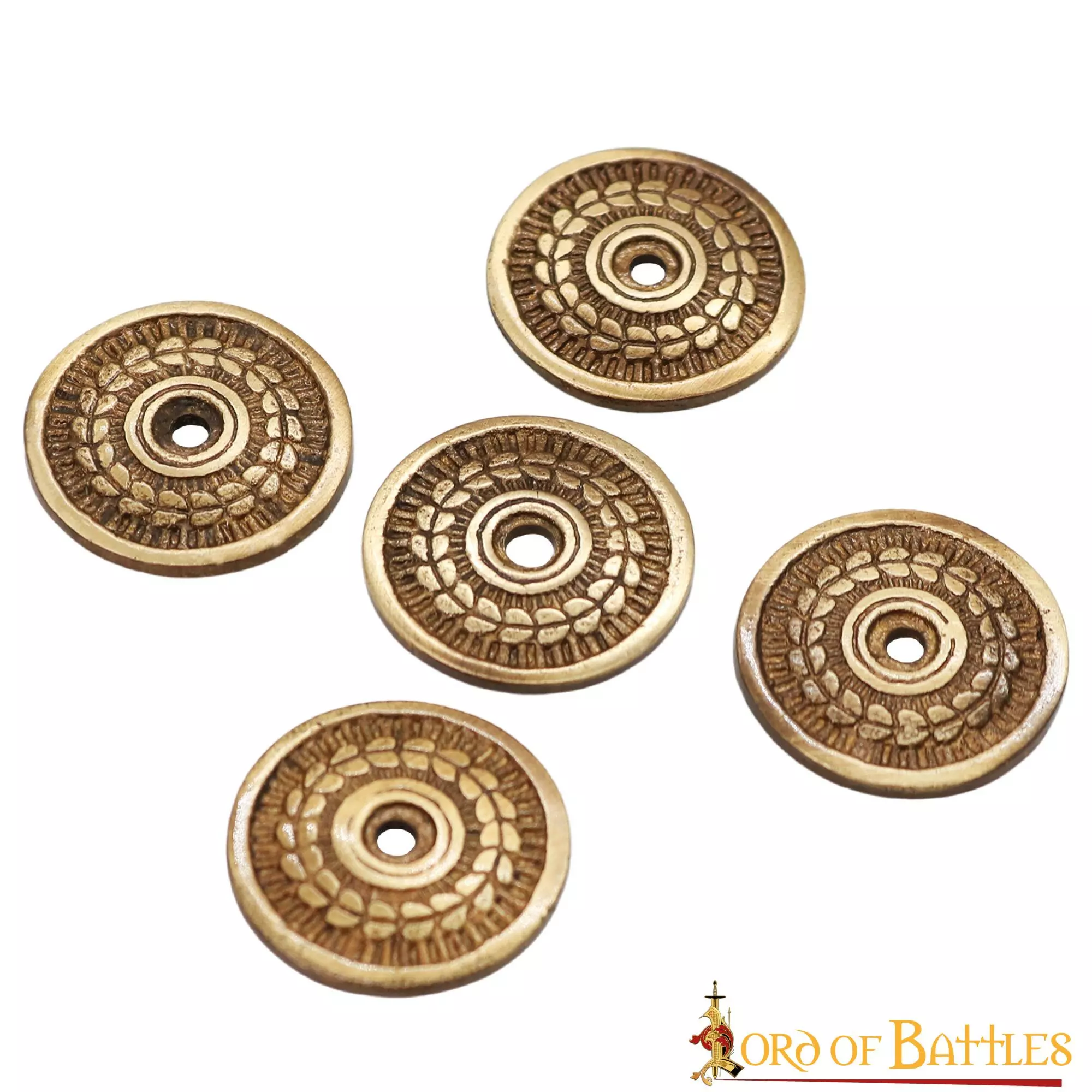 Coronas De Latón Macizo Puro Juego De 5 Adornos Accesorio Para Cuero Y Ropa 4 Coronas De Latón Macizo Puro Juego De 5 Adornos Accesorio Para Cuero Y Ropa - Imagen 2