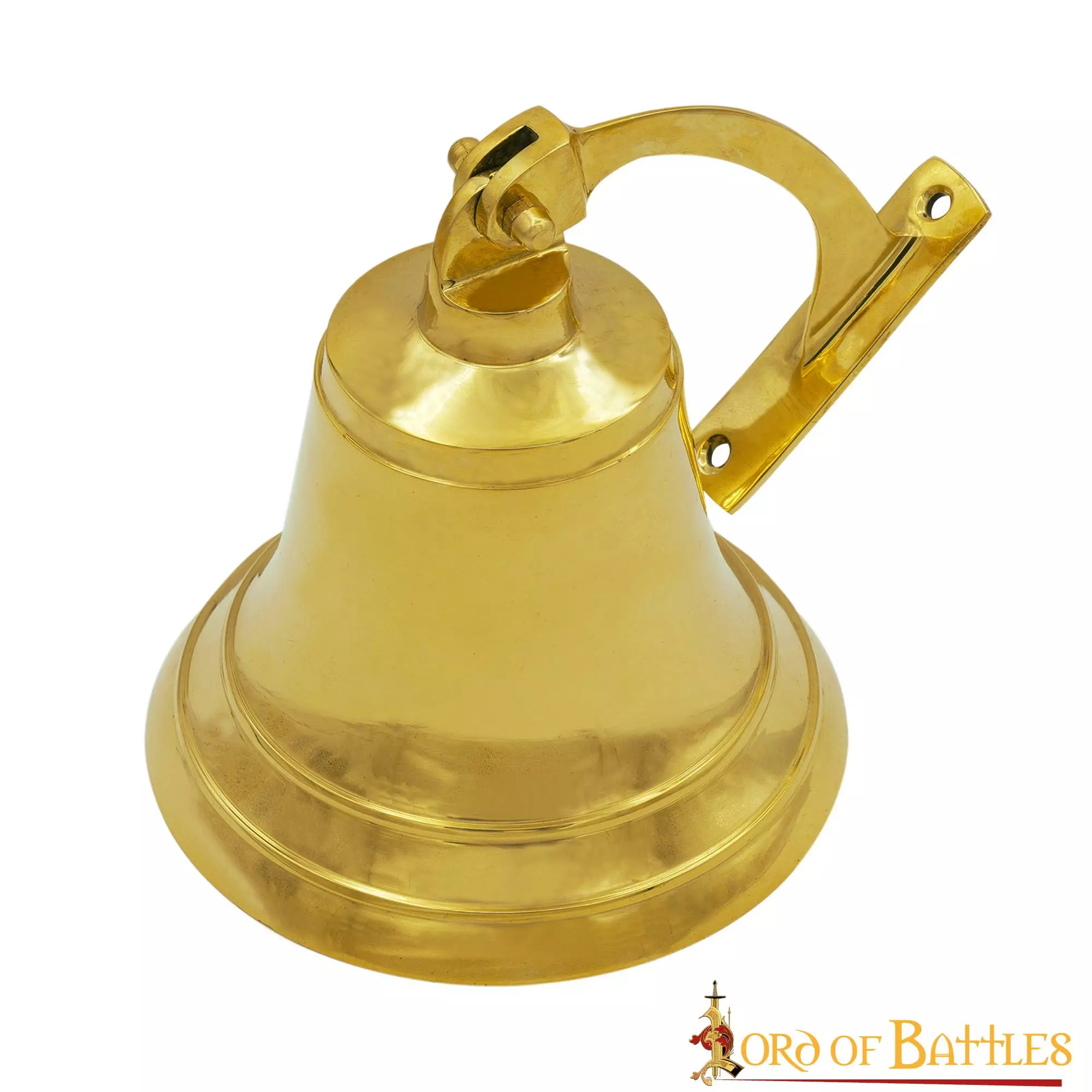 Campana De Barco Medieval Hecha A Mano De Latón Macizo Puro Accesorio Funcional 4 Campana De Barco Medieval Hecha A Mano De Latón Macizo Puro Accesorio Funcional - Imagen 2