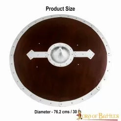 Escudo Vikingo Redondo De Madera Hecho A Mano Y Funcional -Armadura Ventas 2 137 1